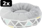 2x # RELAX MAND BUNNY ROND PLUCHE 35CM