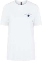 Pieces T-shirt Pcverona Ss Tee Bc 17123769 Bright White/small Print Dames Maat - XS
