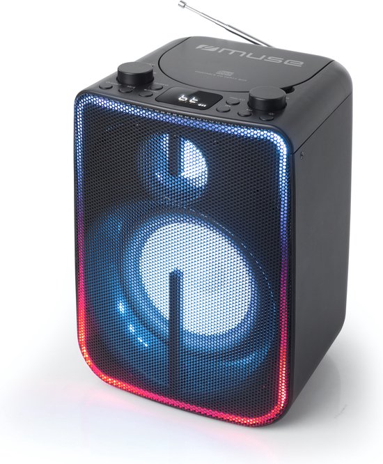 elke keer Laat je zien Kruis aan Muse M-1810DJ - Bluetooth DJ party speaker met CD-speler en ingebouwde  batterij (60 Watt) | bol.com