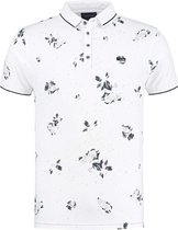 Gabbiano Poloshirt Polo Met Floral Allover Print 232535 White Mannen Maat - L