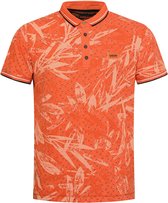 Gabbiano Poloshirt Polo Met Abstracte Allover Print 232534 Bright Coral Mannen Maat - S