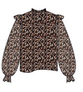 Vila VIFALIA L/S TOP/1R Dames Blouse Zwart - Maat 34