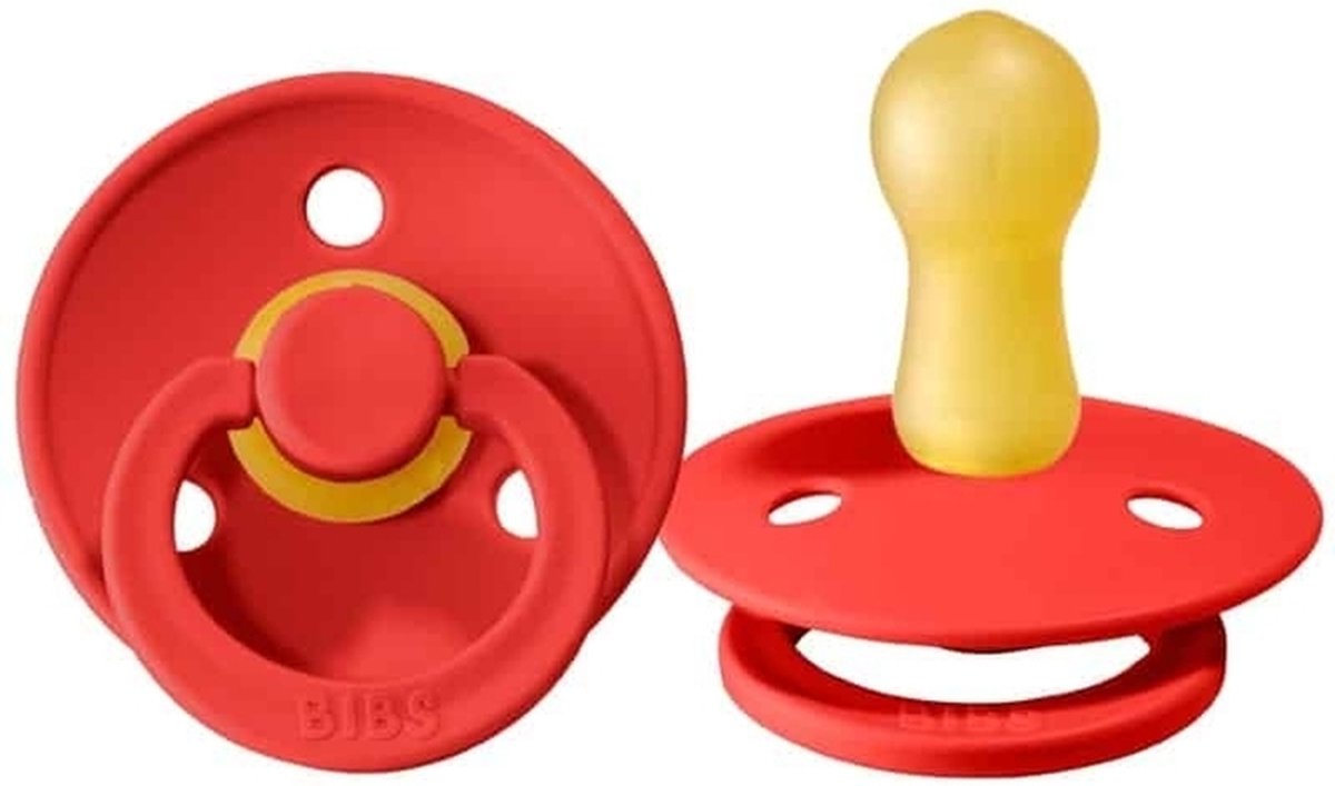 Goedkoopste BIBS fopspeen - T1 - 0/6 maanden - STRAWBERRY rood
