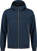 Purewhite -  Heren Regular Fit Softshell  Jas  - Blauw - Maat L