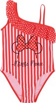 Rood, eendelig badpak met volant - Mini Mouse DISNEY / 128-134