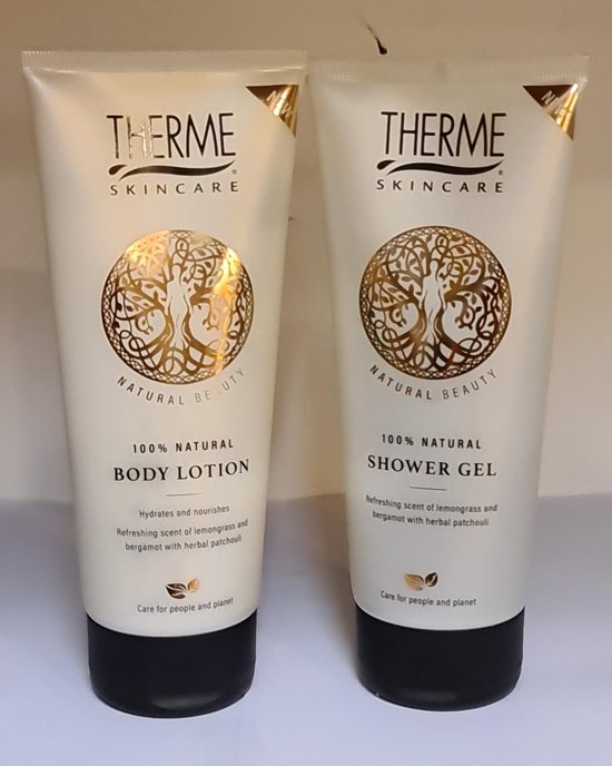 THERME 100natural douche en body lotion 2st.