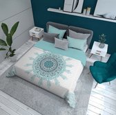 Bedsprei Mandala turquoise 170x210 cm