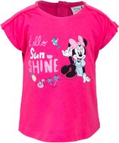 Disney Baby Minnie Mouse baby shirt, roze, met opdruk ; Hello Sunshine, maat 74