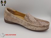 Helioform dames mocassin, H342 beige/camel, Maat 37.5