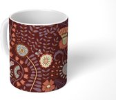 Mok - Koffiemok - Bloemen - Patronen - Abstract - Mokken - 350 ML - Beker - Koffiemokken - Theemok