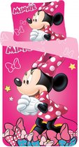 KD® - Minnie Mouse, Strikje - Dekbedovertrek - Eenpersoons - 140 x 200 cm - Katoen