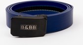 Black & Brown Belts/ 125 CM /Edged 2.0 - Blue Belt /Automatische riem/ Automatische gesp/Leren riem/ Echt leer/ Heren riem zwart/ Dames riem zwart/ Broeksriem / Riemen / Riem /Riem