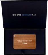 Chipped Card - Custom Sapele Eco Card - Gepersonaliseerd & Digitaal visitekaartje met NFC - Deel je gegevens contactloos met een Smart Business Card