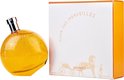 Gouden Elixir des Merveilles eau de parfum flacon met zilverkleurige dop. Doos met paard en koets opdruk.