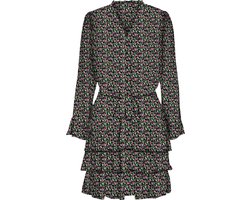 ONLY ONLMILA LUREX 7/8 RUFFLE DRESS CS PTM Dames Jurk  - Maat XS