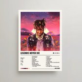 Juice WRLD Poster - Legends Never Die Album Cover Poster - Juice WRLD LP - A3 - Juice WRLD Merch - Muziek