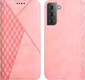 Samsung Galaxy S22 Plus Book Case - PU Lederen Telefoonhoesje - Pasjeshouder - Roze