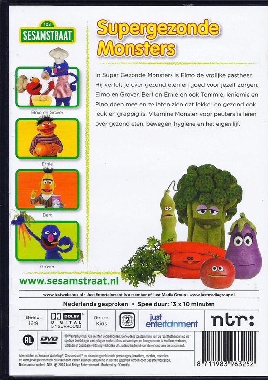 Sesamstraat - Happy Healthy Monster (Dvd), Elmo | Dvd's | bol