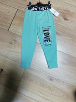 Meisjes 2 delige set, joggingbroek en hoodie, kleur mintgroen, maat 98/104