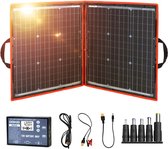 Dokio-18V 80W-Flexibele zonnepaneel-Opvouwbare Zonnepaneel set-Rood/Zwart