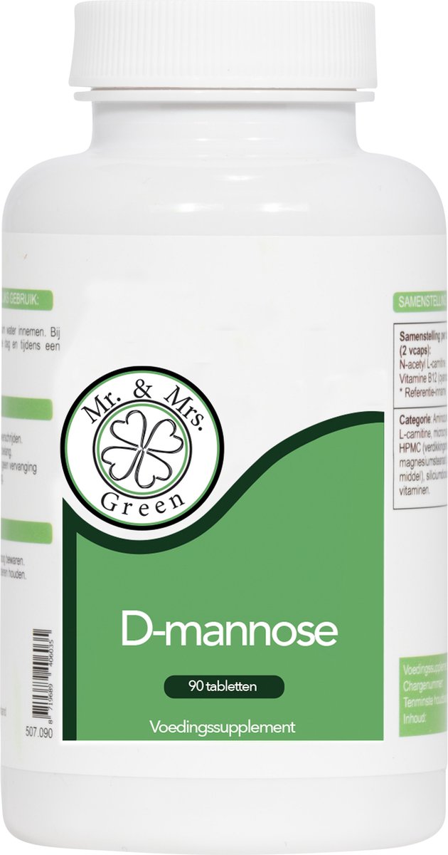 Goedkoopste D-Mannose, 1000 mg D-mannose per tablet- 90 Tabletten