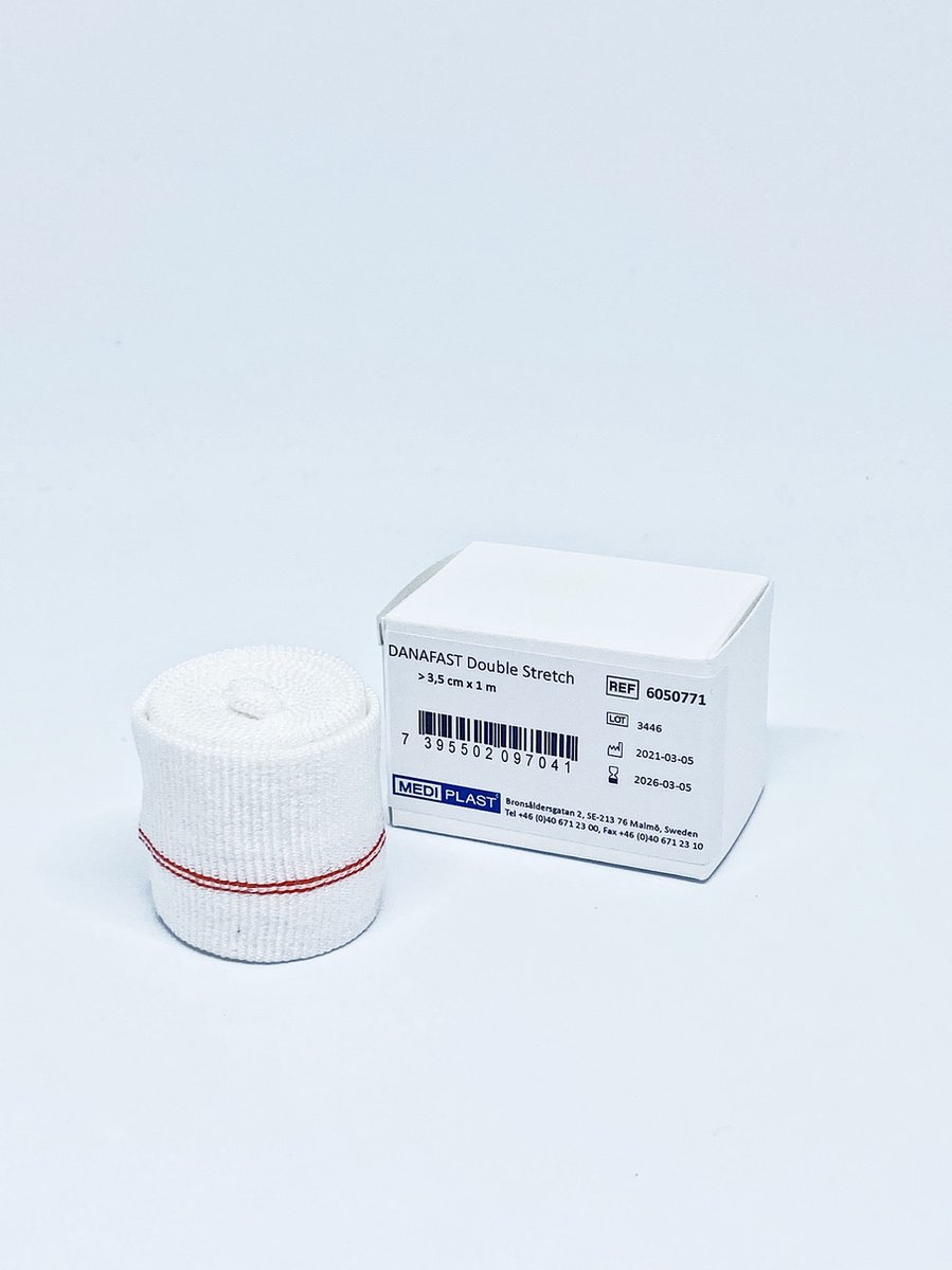 Goedkoopste Danafast Buisverband Double stretch 3,5cm x 1m voeten, handen, armen en kleine benen - 3 stuks