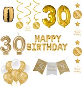 30 jaar Verjaardag Versiering pakket Gold