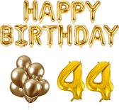 44 jaar Verjaardag Versiering Ballon Pakket Goud