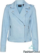 VERO MODA Boostbiker Fauxsuede Jac Blue bell BLAUW S