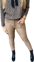 Karostar gecoate stretch jeans camel K7035-7 maat 40