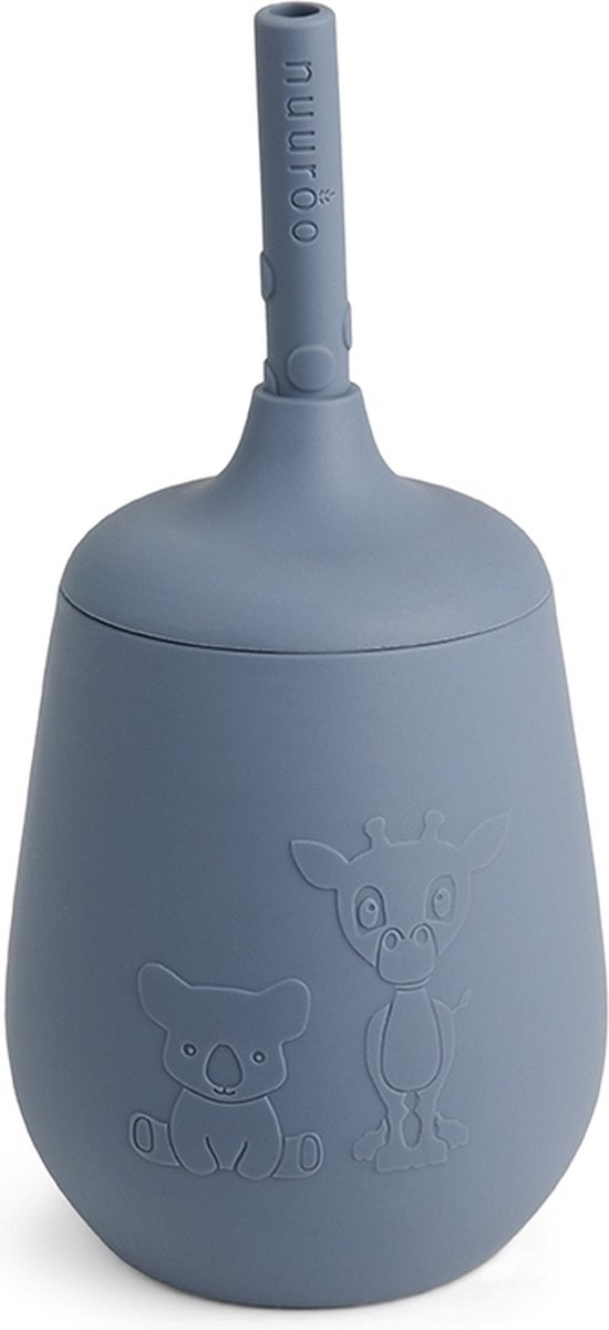 Goedkoopste Nuuroo Adita Siliconen Drinkbeker Met Rietje Kleur BERING SEA