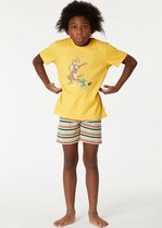 Woody pyjama jongens - mandril - geel - 221-1-PSS-S/614 - maat 152