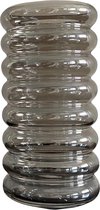 Glass Vase Bubbel hoog / glas vaas / rookglas zwart / grijs - HV Housevitamin