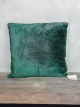 Malini Vibe green Cushion - Sierkussen - 43x43cm - Groen - Zachte Stof - Decoratie - Kussen - Met Rits