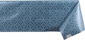 Raved Tafelkleed/Tafelzeil Mandala Design Blauw/Wit ↔ 140 cm x ↕ 400 cm - PVC- Afwasbaar
