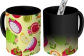 Magische Mok - Foto op Warmte Mokken - Koffiemok - Regenboog - Fruit - Patronen - Zomer - Magic Mok - Beker - 350 ML - Theemok