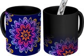 Magische Mok - Foto op Warmte Mokken - Koffiemok - Mandala - Regenboog - Design - Magic Mok - Beker - 350 ML - Theemok