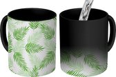 Magische Mok - Foto op Warmte Mokken - Koffiemok - Patroon - Bladeren - Jungle - Magic Mok - Beker - 350 ML - Theemok