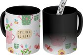 Magische Mok - Foto op Warmte Mok - Pasen - Patroon - Lente - 350 ML - Uitdeelcadeautjes