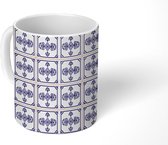 Mok - Koffiemok - Tegel - Vintage - Patronen - Mokken - 350 ML - Beker - Koffiemokken - Theemok