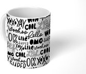 Mok - Koffiemok - Patronen - Tiener - Quotes - Letters - Mokken - 350 ML - Beker - Koffiemokken - Theemok