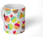 Mok - Koffiemok - Muffin - Regenboog - Design - Hart - Mokken - 350 ML - Beker - Koffiemokken - Theemok