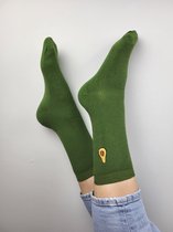 Groene avocado sokken - schoencadeautjes sinterklaas - sinterklaas cadeau - sinterklaas kado - verjaardagscadeau - cadeau voor hem - cadeau voor haar - moederdag cadeau - dames sok