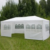 Pavillon de jardin - Tente de fête avec parois latérales 3x6 m Wit