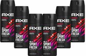 Axe Deodorant Bodyspray Sport Recharge 6 x 150 ml