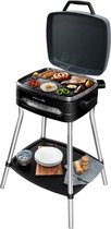 BaseCore® - Elektrische Barbecue - Electrische BBQ - Elektrische Grill - 2000W - Antiaanbaklaag - RockStone Coating -  Voor Binnen en Buiten - 5 Warmtestanden - Barbecue - Zwart