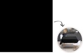 Tafelkleed - Tafellaken - 100x100 cm - Zwart - Effen kleur - Binnen en Buiten