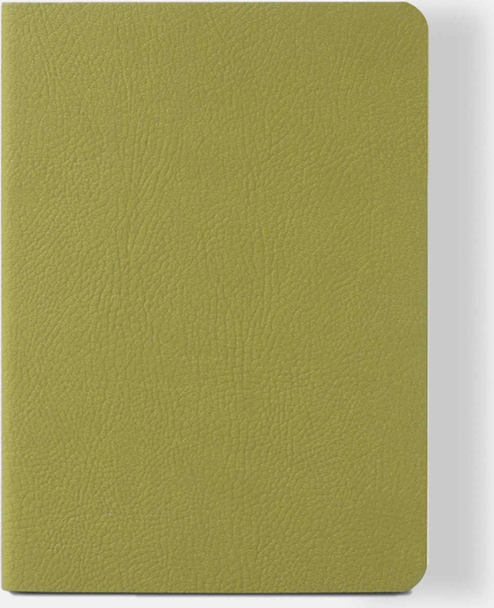 CIAK MATE - notitieschrift DeLuxe - Topklasse Vegan Leer - 21x30cm - gelinieerd - softcover - lime green