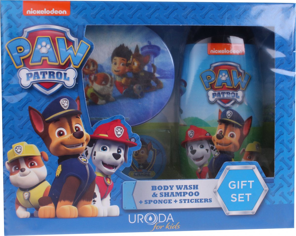 Goedkoopste Uroda Cadeauset Paw Patrol 250 Ml Blauw 4-delig