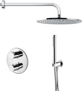 Gena Bardolino inbouw douchetherm. rond met hoofddouche 200 mm chr.